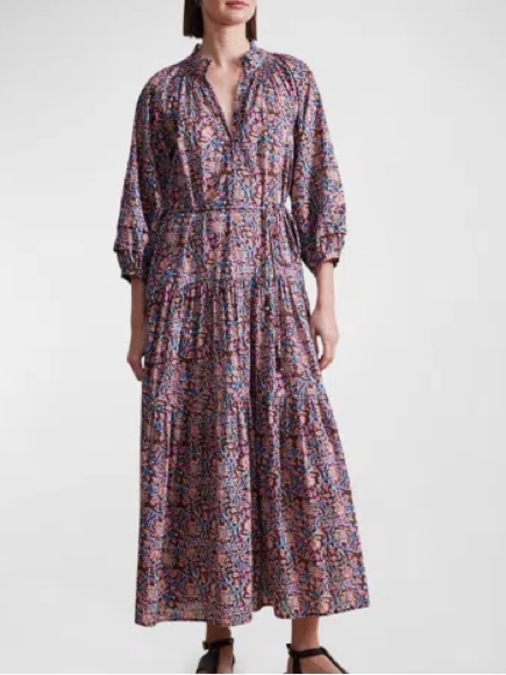 Apiece Apart Trinidad Maxi Dress in Bella Floral Print Women's Size Medium